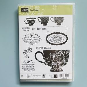 SOLD - Stampin' Up! Tea Shoppe Rubber Stamp Set NEW